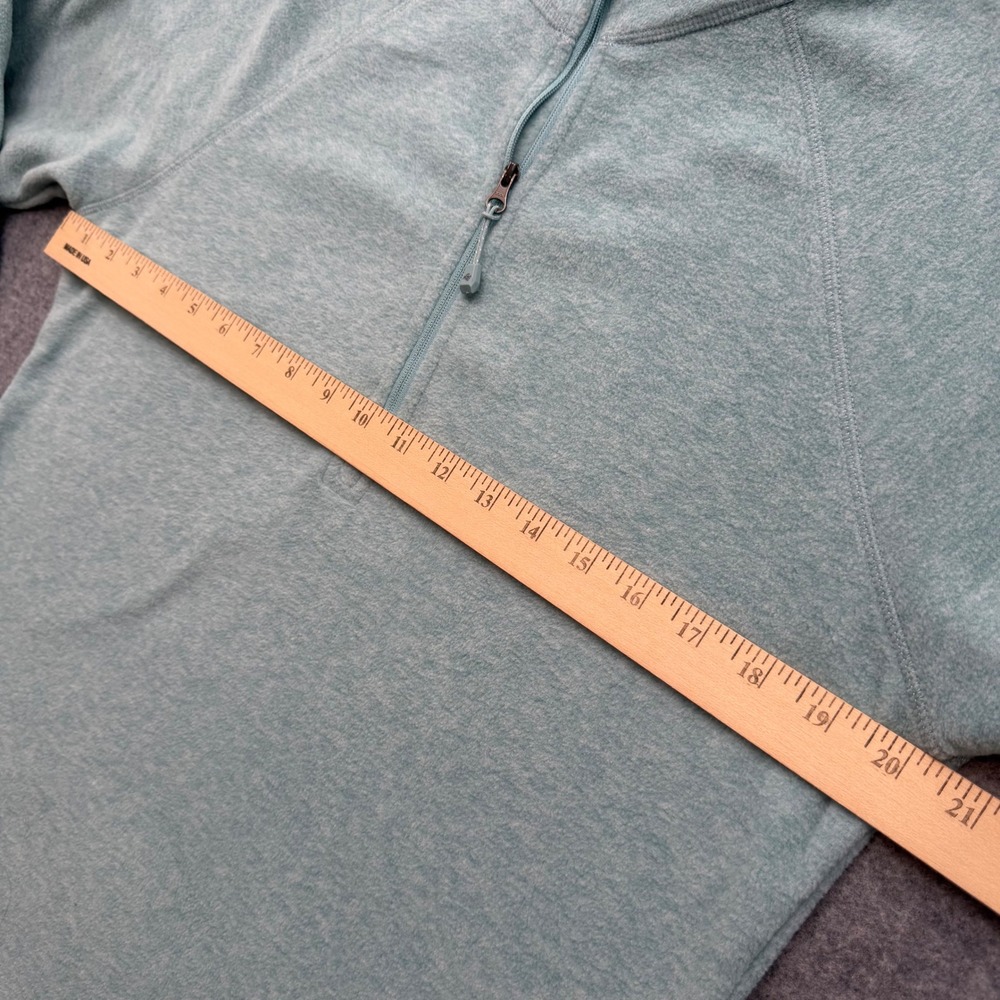 Eddie Bauer Womens Quarter Zip Fleece Pullover Heathered Green Size M - Picture 5 of 7